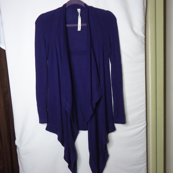 purple waterfall cardigan